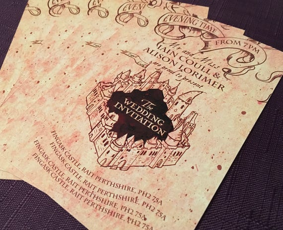 Marauders Map Wedding Invitations 3