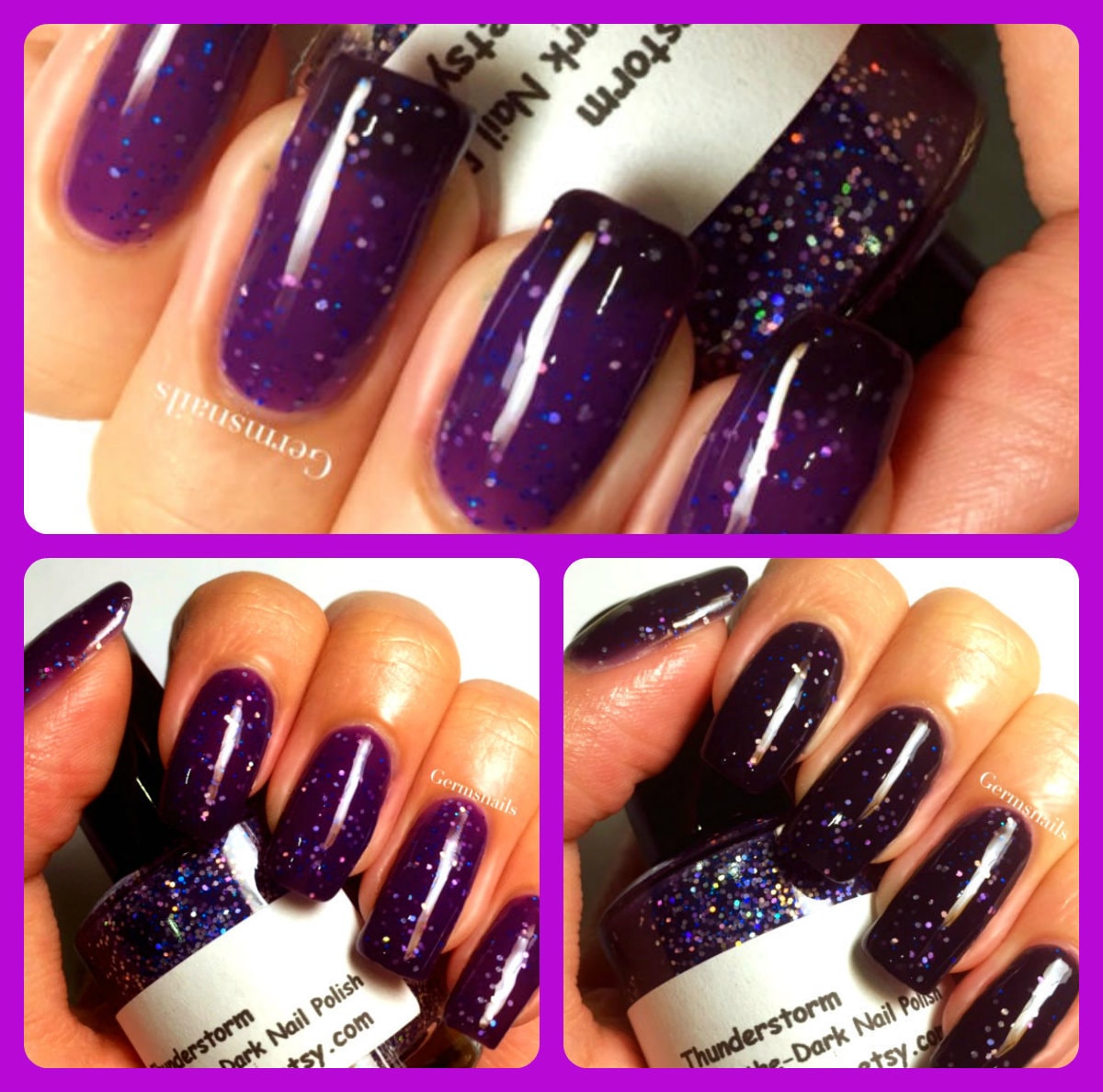 color changing nail polish purple to black