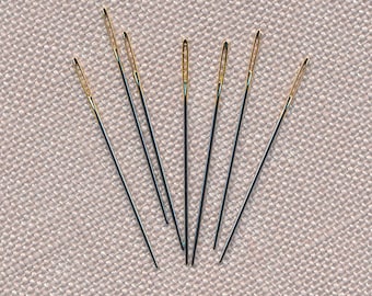 PAT'S FAVORITE NEEDLE | Tapestry Gold Eye Needle | Size 26 | Fine Needles for Cross Stitch | Needles Packaged in Tube
