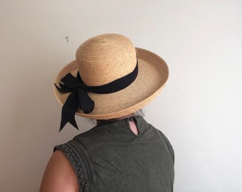 Wide Brim Straw Hat, Women's