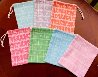 Periodic Table Drawstring Bags