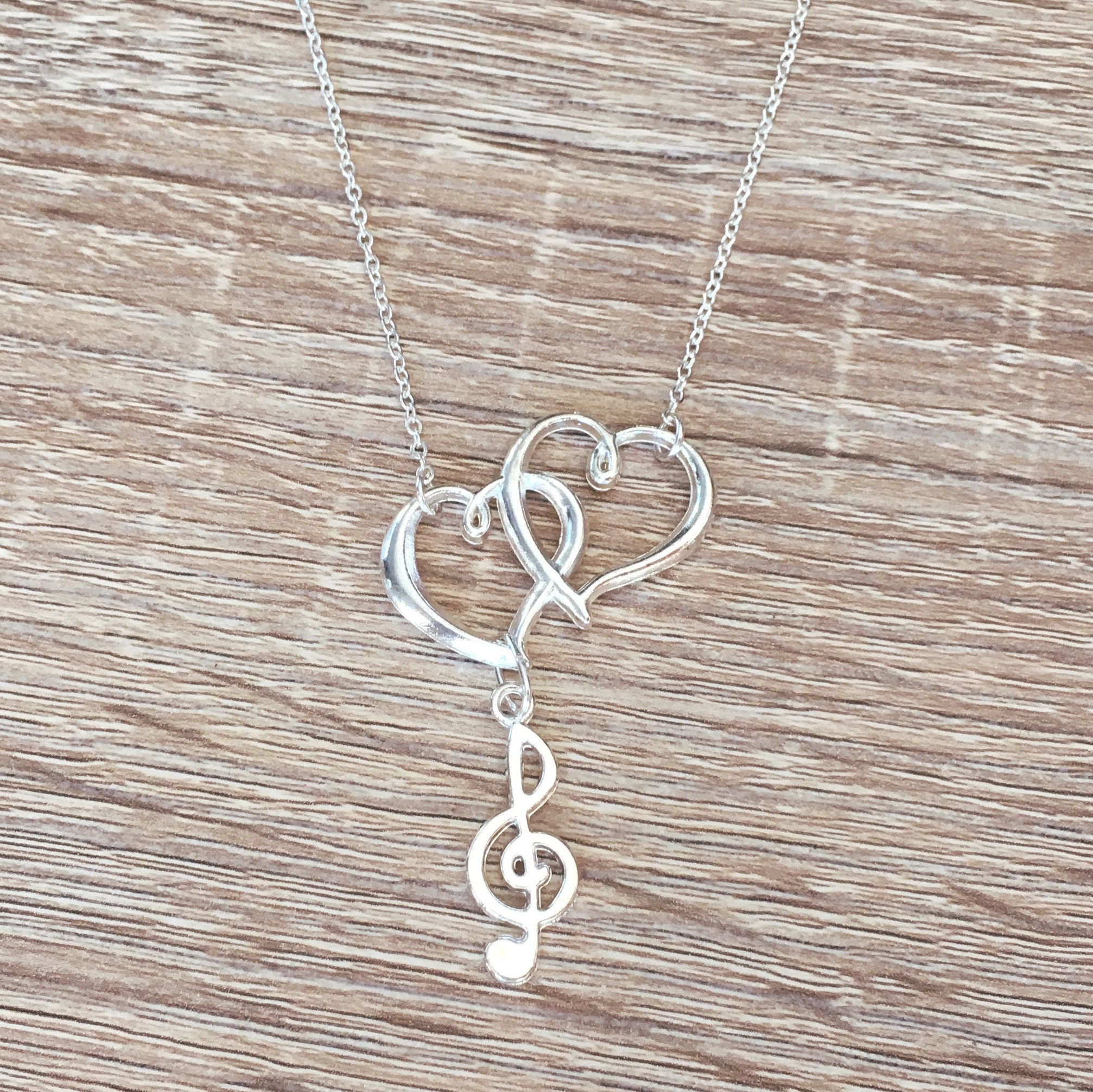Music Necklace Music Note Pendant Music Jewelry Treble Clef