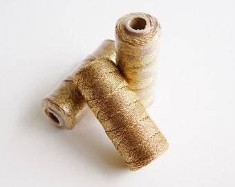 Gold Bakers Twine, silver bakers twine, Metallic Gold Bakers Twine, Gold Strings, Gold twine, Gold Baker's Twine