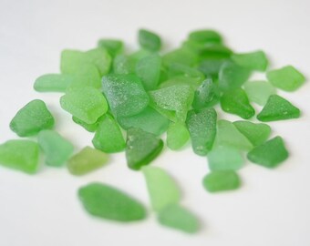 Frosted Sea Glass Cultured Sea Glass Surf Tumbled Sea Glass Bottle Jewelry Supplies Small Sea Glass Eco Friendly Glass Green Sea Glass