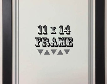 11x14 Frame, Black Wood Frame, Wood Frame, Picture Frame, Photo Frame, Frame with Glass