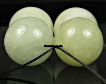Rare & Precious - Green Beryl Large Round Bead - 14mm - 4 beads - B7699