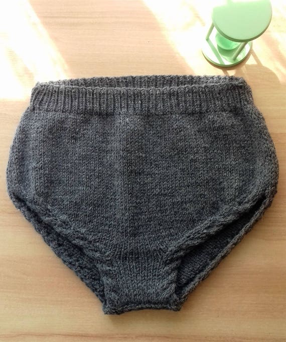 Hand Knit Handmade Underwear/High Waisted Panties Soft Warm