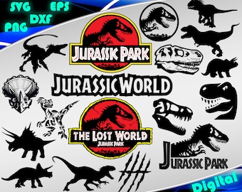 Jurassic Park svg Jurassic Park clipart svg Jurassic Park printable silhouette stencil file cricut vector cut file cutting file vector files