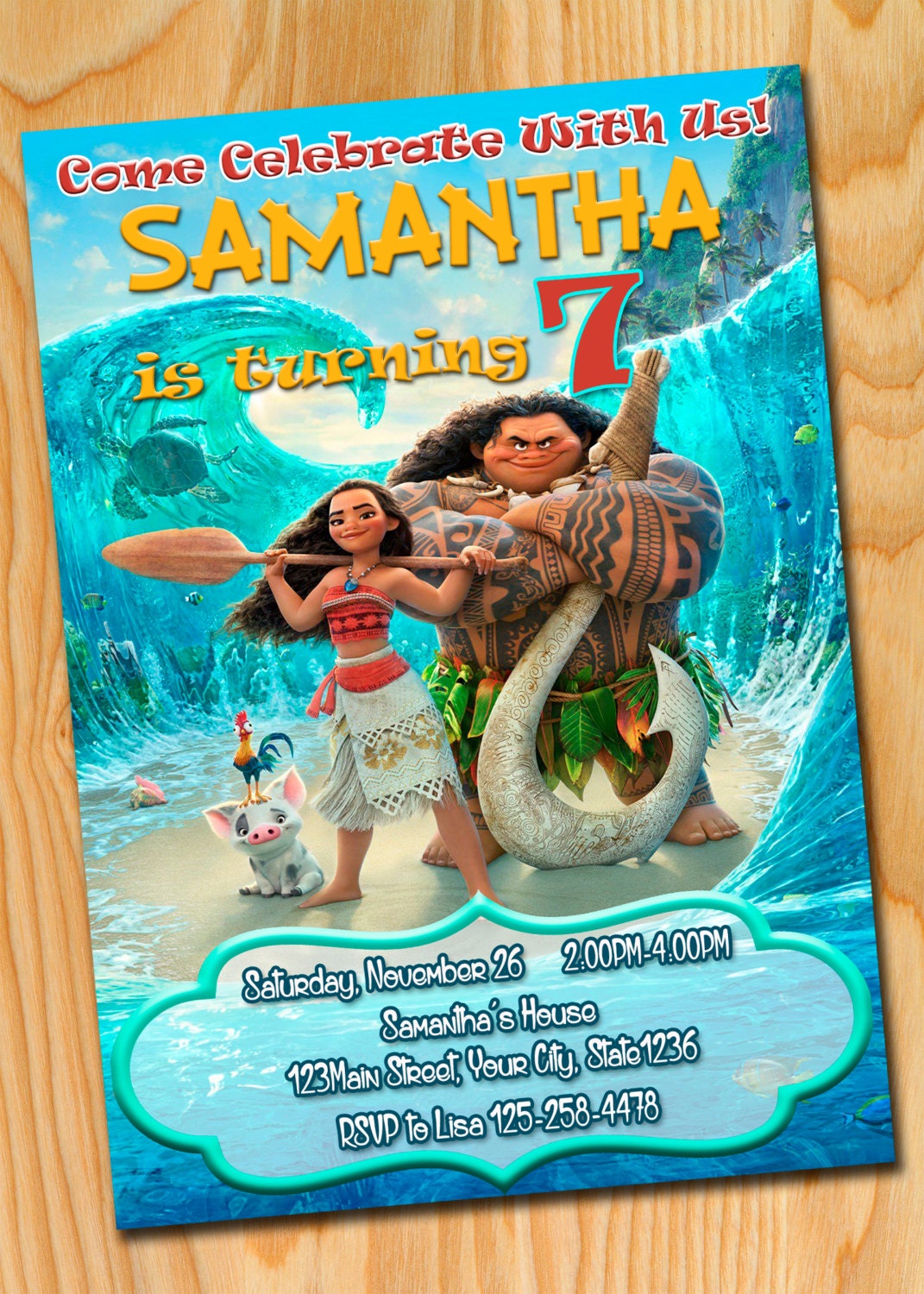 20 Ideas De Invitaciones Moana Invitaciones De Moana