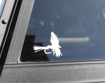 Fly decal for anglers- Fly fishermen decal- Fly sticker- Trout fish decal- Fly fishing sticker- River decal- Trout fishing decal-