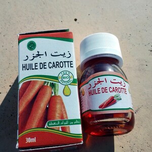 natural oil carrots of 30 ml. Morocco