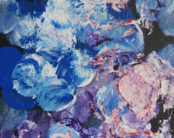 Abstract bubbles swirled painting