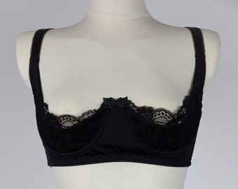Lace Shelf Bra LUCY Quarter cup bra in many color combinations
