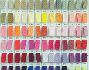 50 yards 3/4" 19mm Cotton twill tape herringbone tape, 50 yard roll, in over 200 amazing colour choices.