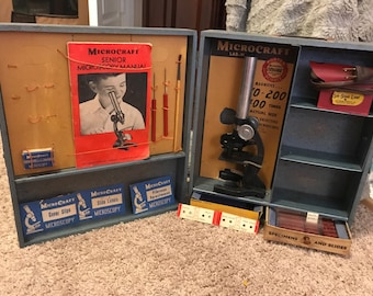 1954 Microcraft Porter Science Lab Master No. 336 Microscope Kit