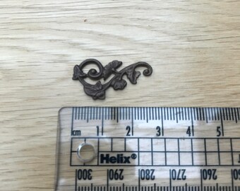 Jewellery Making Vintaj Natural Brass Deco Vines Swirling Left Filigree x1