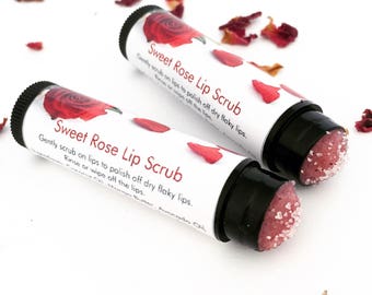 Lip Scrub – Sugar Scrub – Natural Lip Scrub – Lip Polisher – Rose Lip Scrub – Sugar Lip Scrub – Lip Scrub Tube – Lip Scrub Stick - Rose Lips
