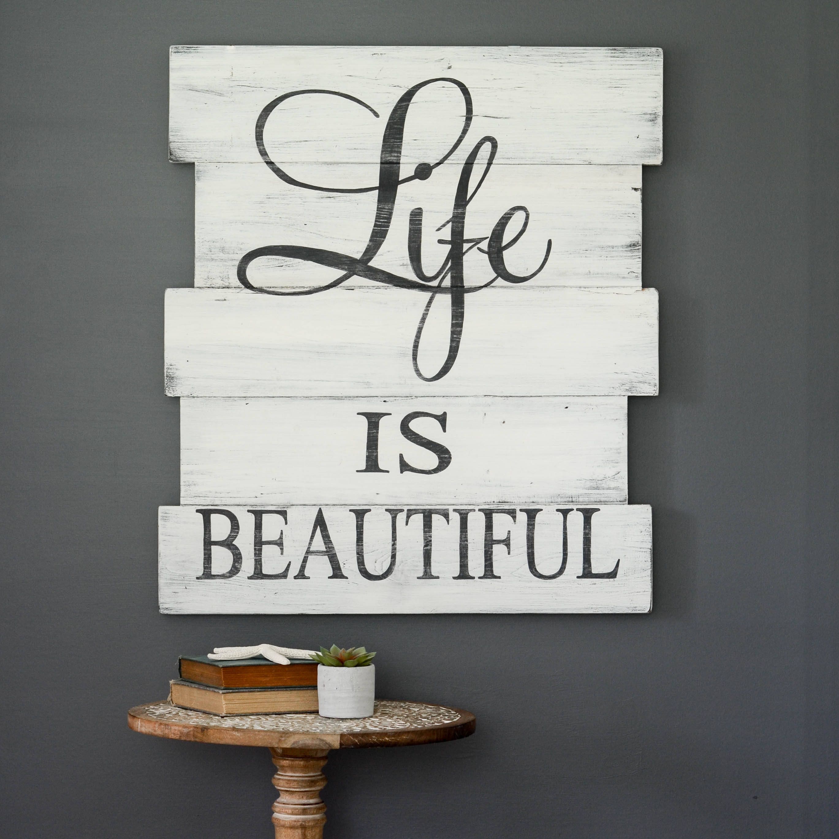 Life Is Beautiful Sign Rustic Wooden Sign Custom Wooden Sign