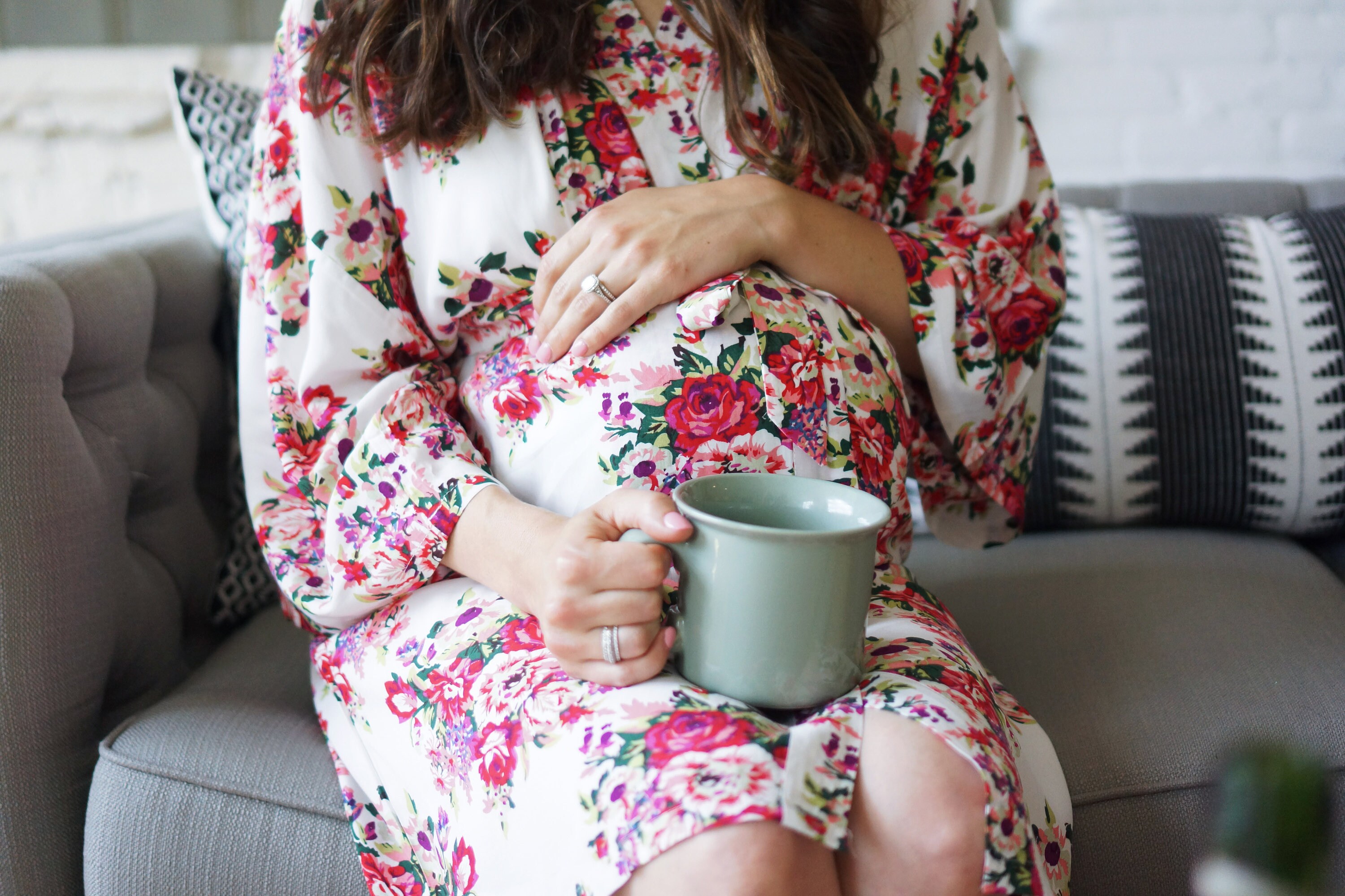 Floral Maternity Robe by mayandjoy for Baby Girl Shower Gift Ideas
