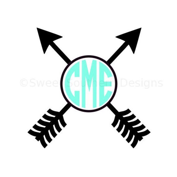 Download Monogram cross arrow SVG instant download design for cricut or