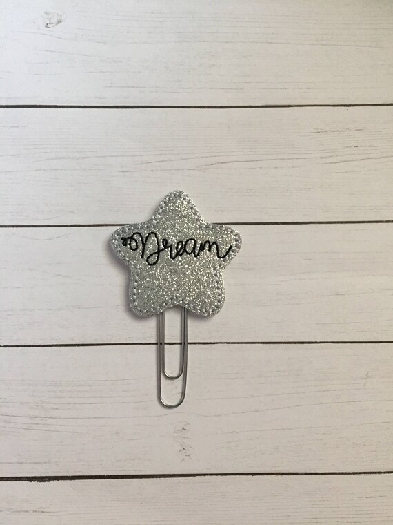 Dream Planner Clip/Planner Clip/Bookmark. Magical Planner Clip. Word Planner Clip. Glitter Planner Clip. Star Planner Clip