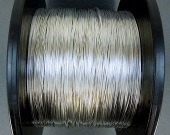 Sterling Silver Wire-- 26 GA Sterling Silver Round Half Hard Wire-- PER 5 FEET wholesale
