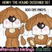 Dog Clipart - Henry the Hound Designer Set - Instant Download