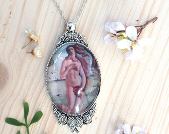 Art necklace (oval charm)