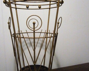 Vintage Umbrella Stand / Retrofuturism / Atomic Age Design / MidCentury Modern Entryway Furniture / Atomic Age Decor