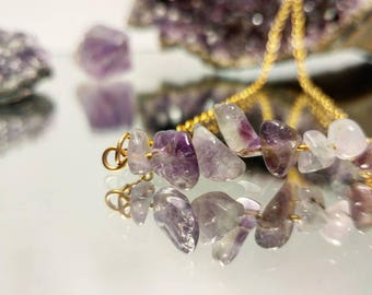 Minimalist Amethyst Bar Necklace