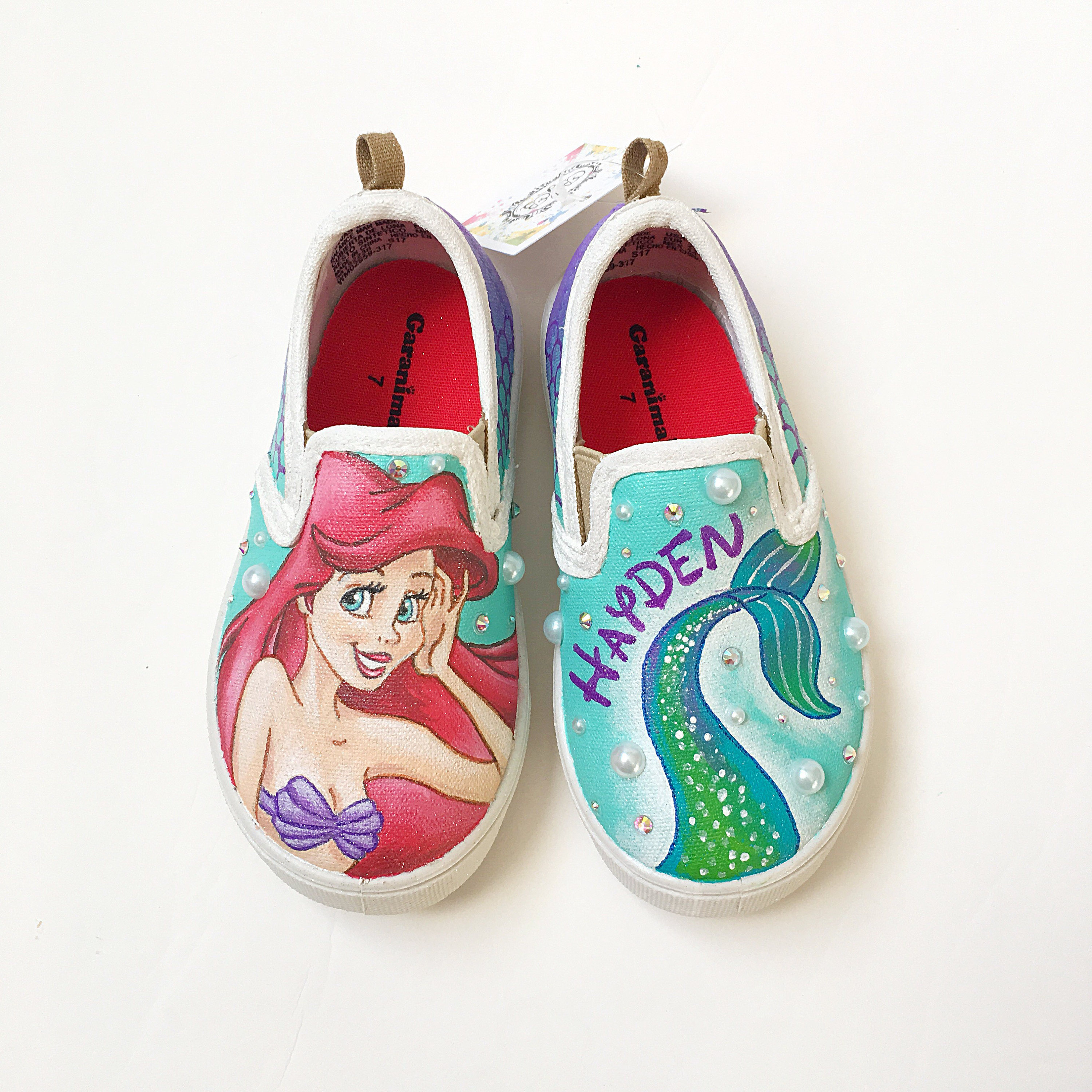 Custom Ariel shoes Toddler princess shoes little mermaid