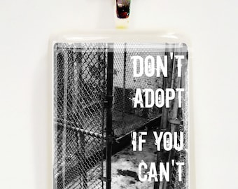 Don't adopt if you can't commit Game Tile Pendant