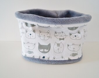 snood boy grey "cat"