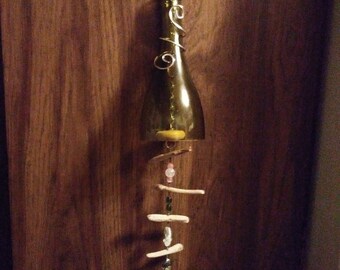 Wine bottle wind chime