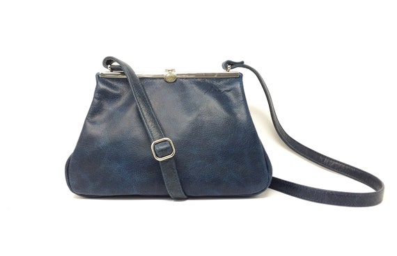 Leather bag blue