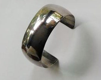 Solid Sterling Silver Cuff, 1" wide, 1980s
