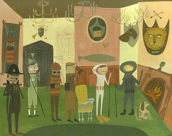 Adventurer's Club. Limited edition print by Matte Stephens.