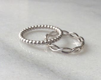 LAST OF-Sterling Silver Stackable Ring Set