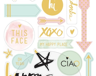 Heidi Swapp Minc Icons 26 Piece Stickers
