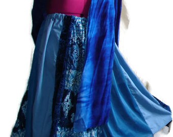 Ready to Ship Lagenlook wrap Poncho Ruana Wrap Open front Poncho Womens top Plus size top Waterfall Jacket hand dyed tie dye handmade boho