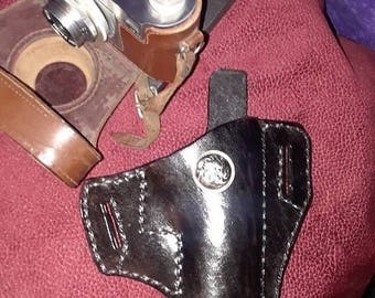 Right Handed Black Skull Hip Holster