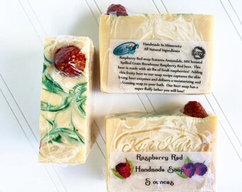 Raspberry Red Soap, Raspberry Beer Soap, Raspberry Bar Soap, Raspberry Scented Soap, Beer Gift For Sister, Beer Lover Gift Idea, Minnesota