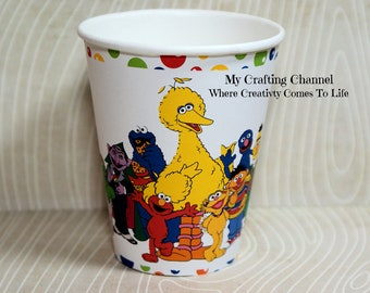 Sesame Street Birthday Party Cups,Sesame Street,Party Birthday Cups,Party,Birthday,Cups