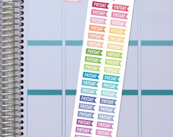 Planner Stickers - Payday Flag Stickers - Fits Any Planner