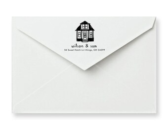 House Address Rubber Stamp - Personalized Address Stamp - Custom Address Stamp