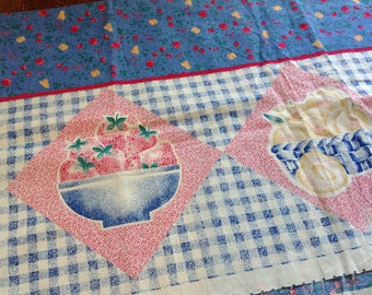 Vintage Apron Panel, Harvest Apron, Make an Apron, Fabric Panel, Apron Fabric Panel