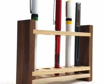 Fountain Pen Holder, Fountain Pen Display, Pencil Holder, Wood Desk Organizer, Pencil Cup, Wooden Desk Organizer, Pen Cup, Office Organizer