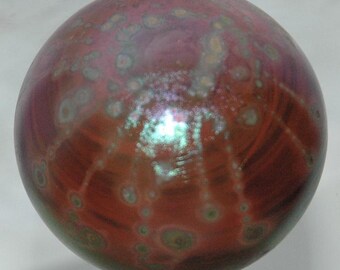 Vintage Space Odyssey Carnival Metallic Drip Coated Angry Red Planet RC Paperweight - FREE SHIPPING