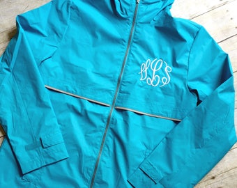 FREE SHIPPING! Monogram Rain Jacket, Monogrammed Charles River Rain Jacket, Women's Monogrammed Rain Jacket, Monogrammed Rain Jacket