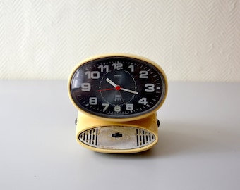 Vintage radio clock Japy transistor / space age 70s